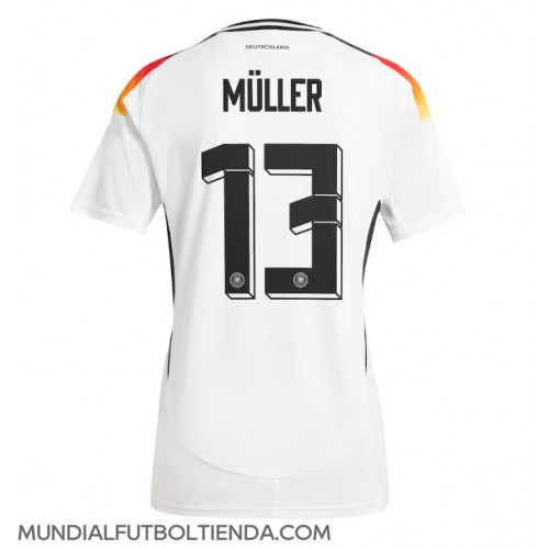 Camiseta Alemania Thomas Muller #13 Primera Equipación Replica Eurocopa 2024 mangas cortas